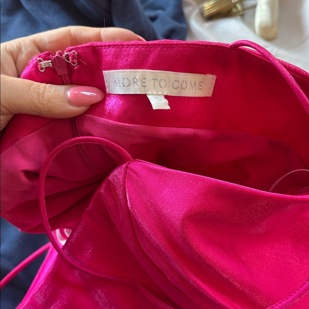 Revolve Pink Ruffle Hem Mini Dress - Picture 2 of 2